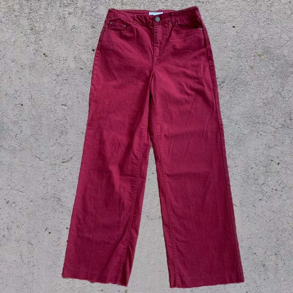 Copper Key Wide Leg Juniors Jeans | Brick Red | Size 9 - Picture 1 of 10